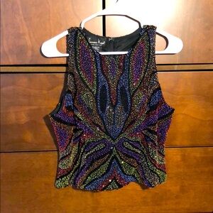 Lawrence Kazar Beaded Tank